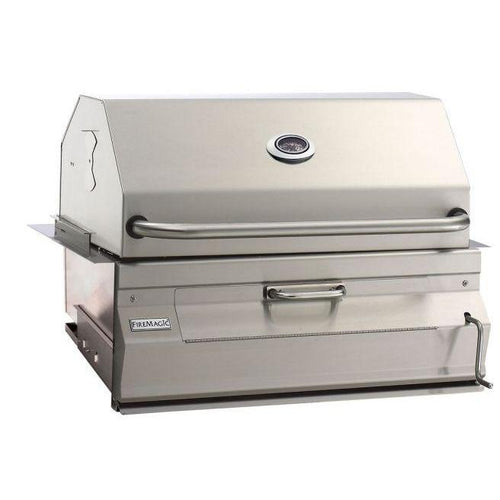 Fire Magic Legacy 30-inch Charcoal Built-In BBQ Grill with Smoker Oven/Hood Z334581
