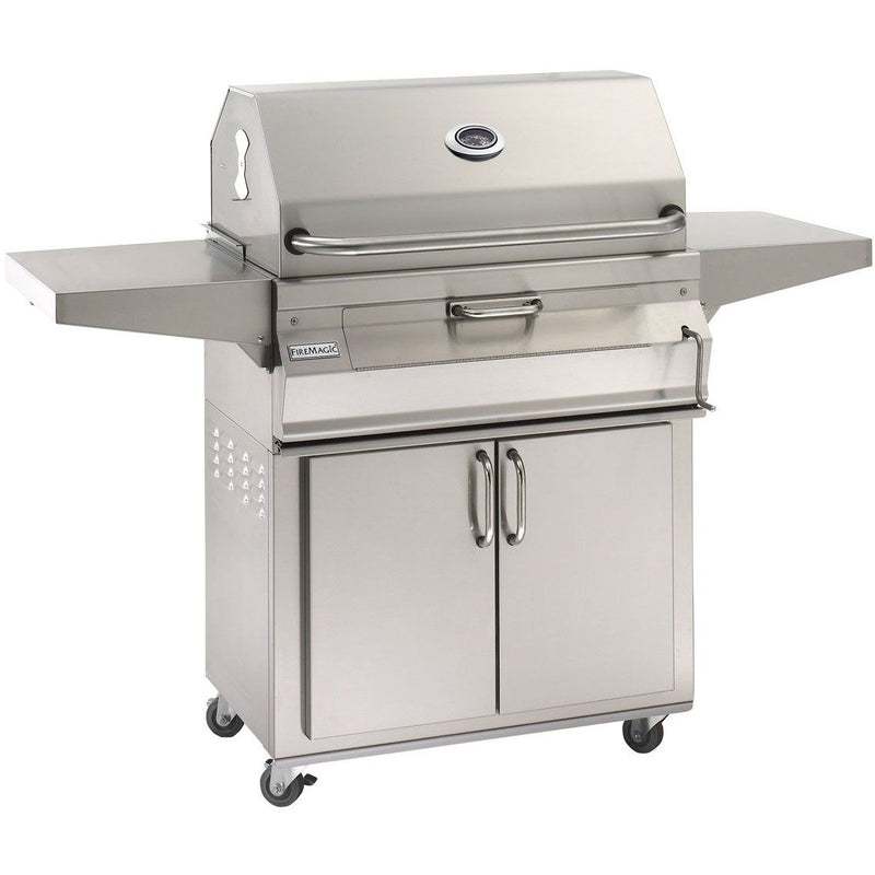 Fire Magic Legacy 24" Charcoal Freestanding BBQ Grill with Smoker Oven/Hood Z368264