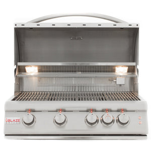 Blaze Gas Grill - 4 Burner LTE Grill Built-In Propane Gas with Lights BLZ-4LTE2-LP