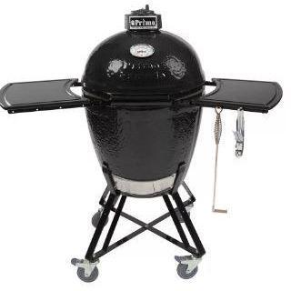 Primo Kamado Grill w/ Metal Base Side Tables Ash Tool & Grill Lifter PRM773, PG00773